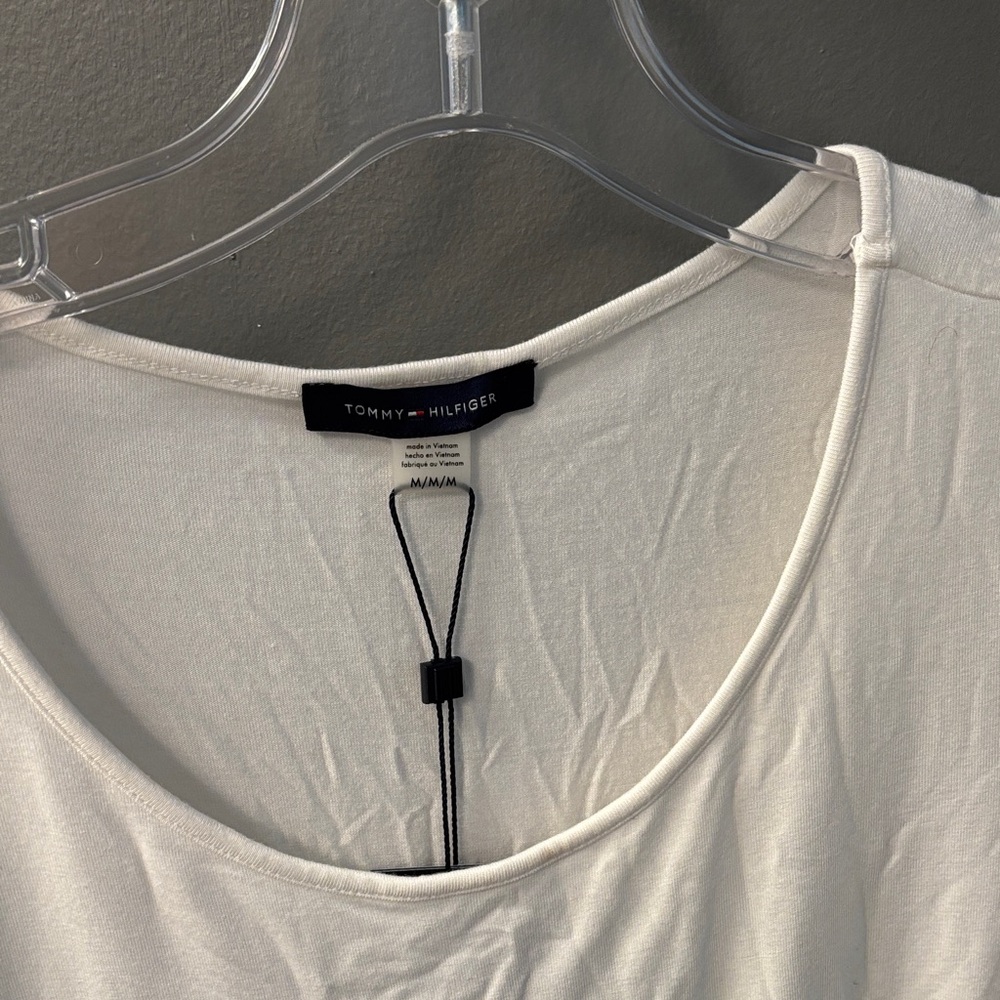Tommy Hilfiger Women's Cream Short Sleeve Tee
